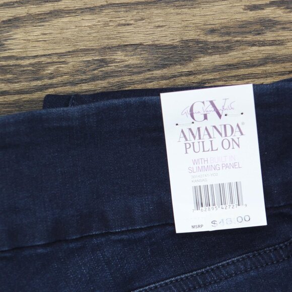 NWT Gloria Vanderbilt Amanda Pull On High Rise Jeans 30142741 Kansas Blue 10 - Picture 6 of 9